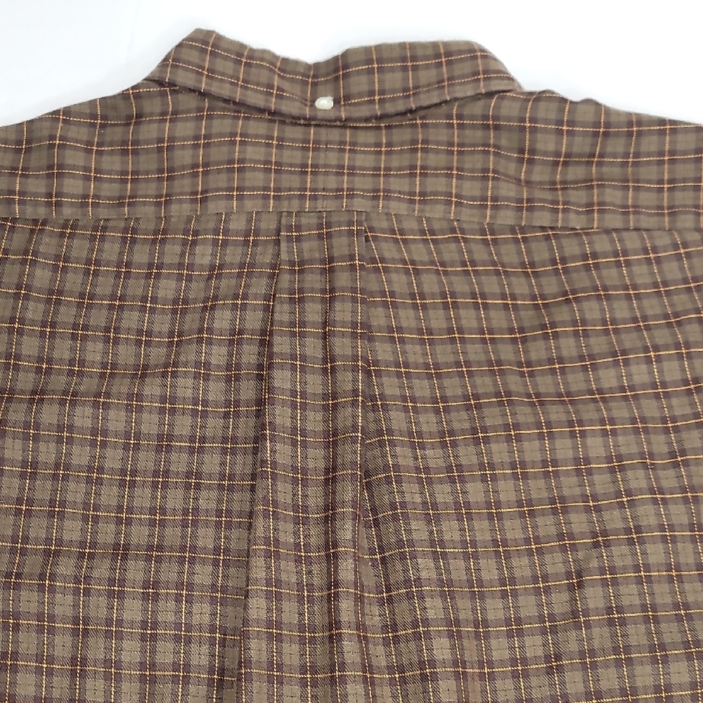 Ralph Lauren Orange Brown Casual Button Down Shirt - Picture 10 of 14